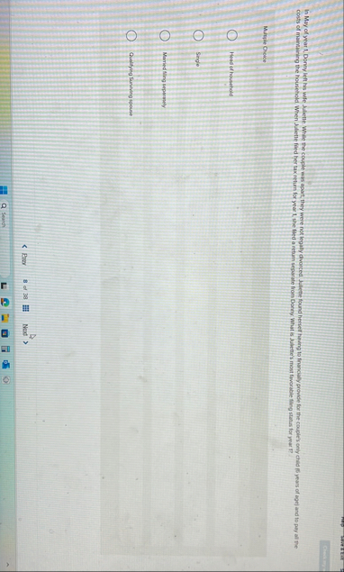 costs of mainaining the household. When Julietle