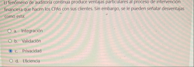 El fen meno de auditoria continua produce