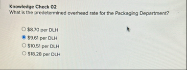 Knowledge Check 0 2 What is the predetermined