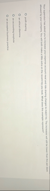 Your supervisor has asked you to increase your