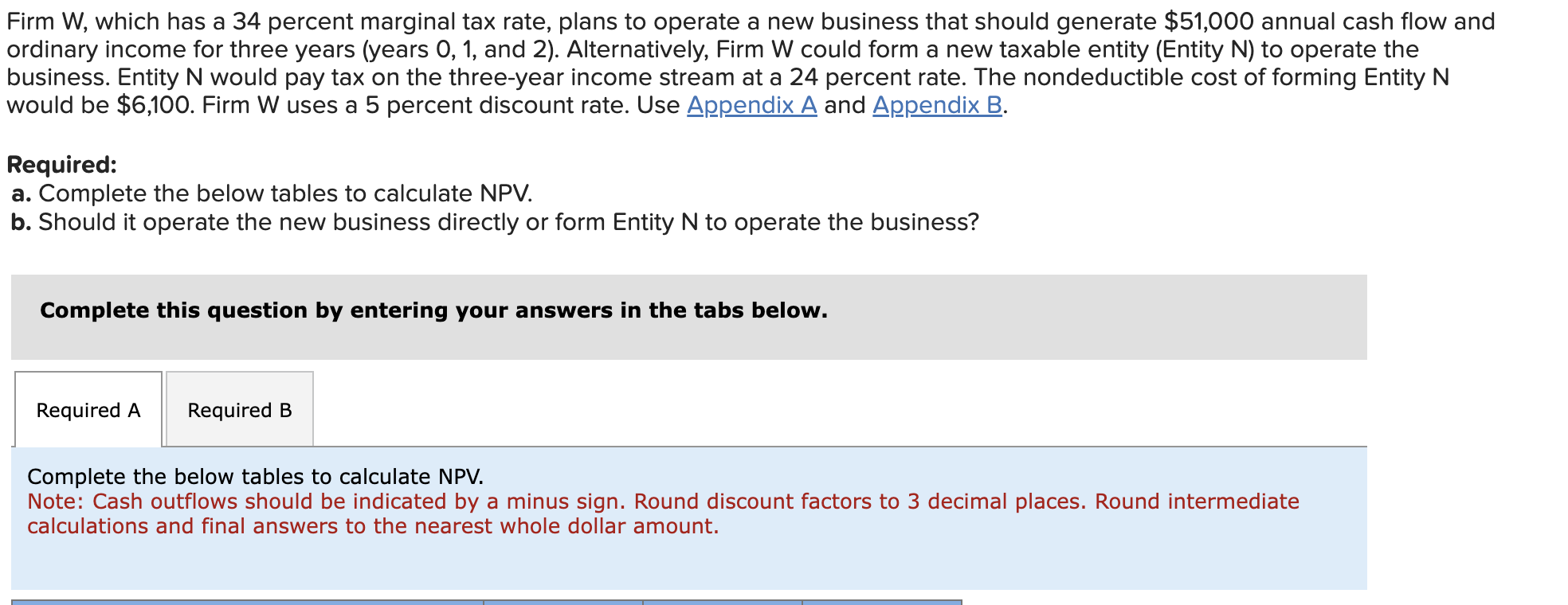 Firm \ ( W \ ) , which has a 3 4 percent marginal