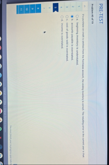 PRE - TEST Problem 2 5 of 1 9 If a purchase on