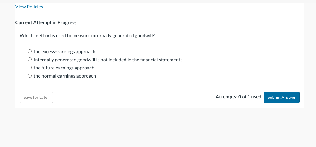 View Policies Current Attempt in Progress Which