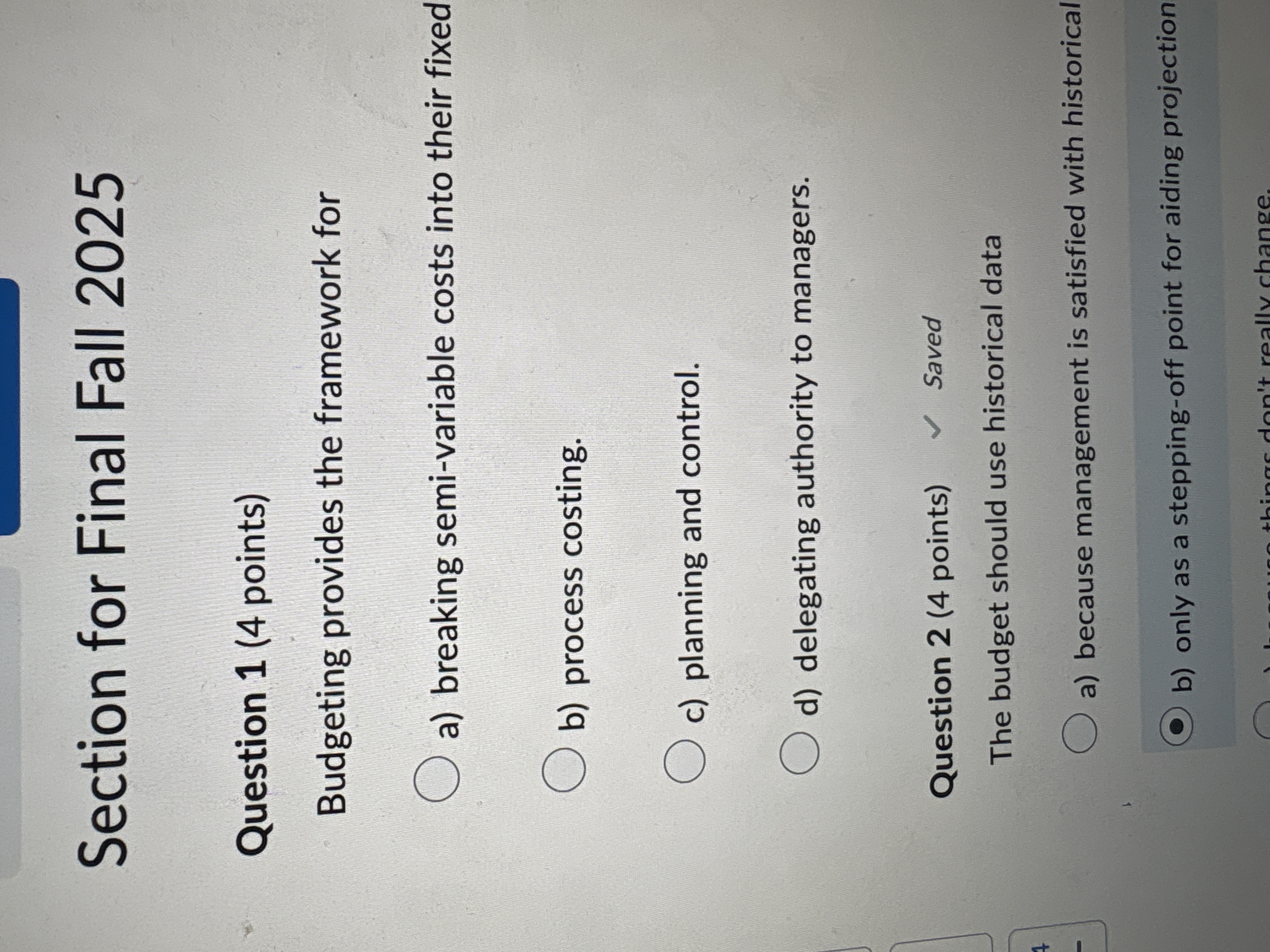 Section for Final Fall 2 0 2 5 Question 1 ( 4