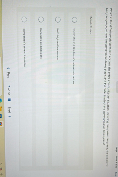 Help Save A Exit Subr Which cultural framework