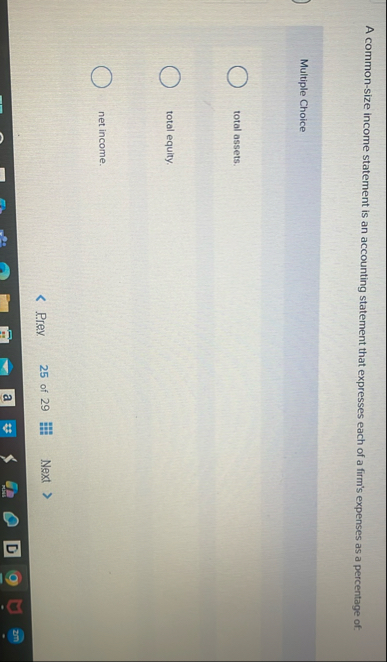 A common - size income statement is an accounting