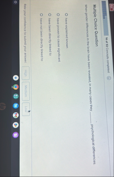 | ( 5 ) | 1 4 of 3 2 Concepts completed Multiple