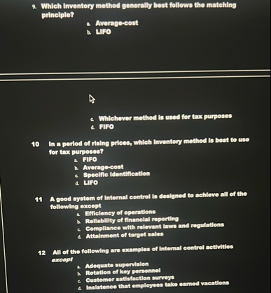 Which Inventory method generally best follows the
