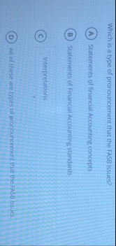 Which is a type of pronouncement that the FASB