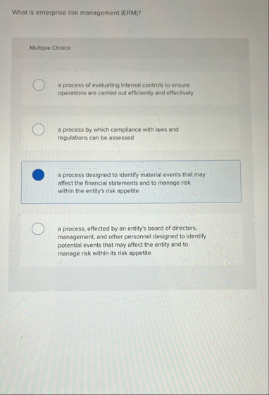 What is enterprise risk management ( ERM ) ?