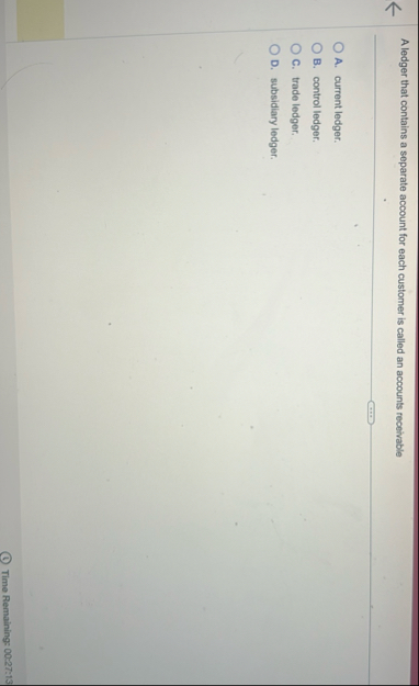 A ledger that contains a separate account for