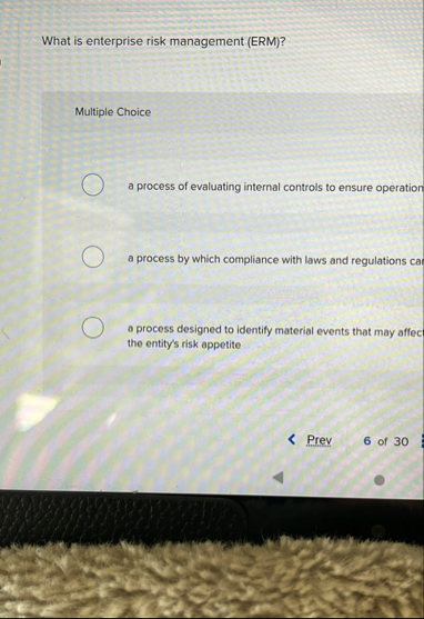 What is enterprise risk management ( ERM ) ?