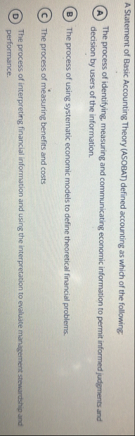 A Statement of Basic Accounting Theory ( ASOBAT )