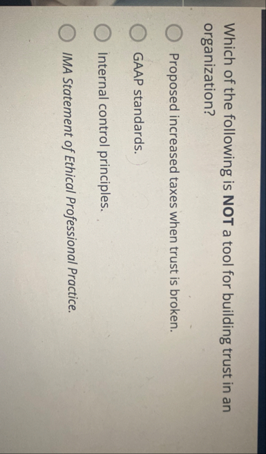 Which of the following is NOT a tool for building