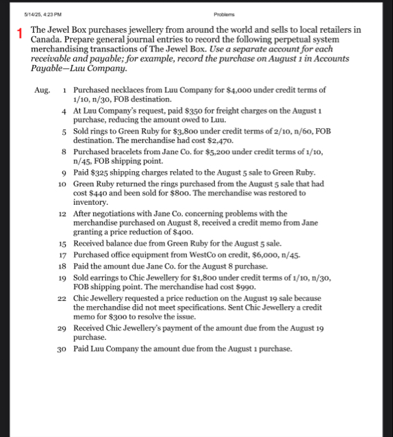 5 / 1 4 / 2 5 , 4 : 2 3 PM Problems 1 The Jewel
