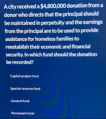 A city received a $ 4 , 8 0 0 , 0 0 0 donation