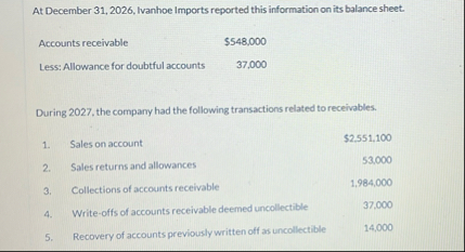 PLEASE HELP SOLVE EACH PART At December 3 1 , 2 0