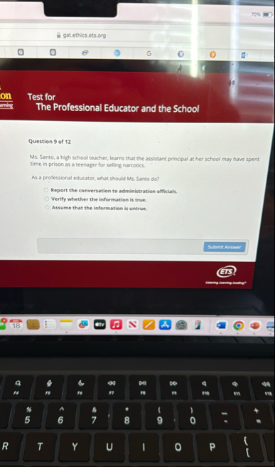 gat.ethics.ets.org Test for The Professional