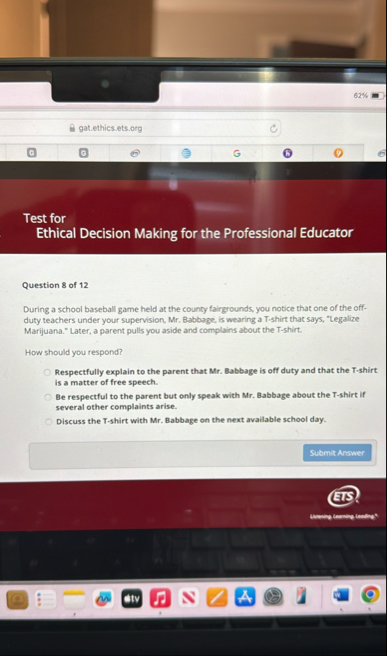 6 2 \ gat ethics ets org Test for Ethical