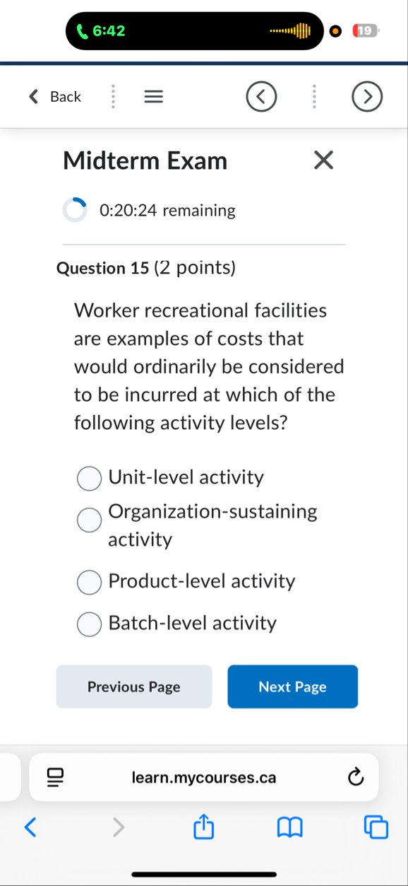 6 : 4 2 . . . . . . . . II | | | | | Back Midterm