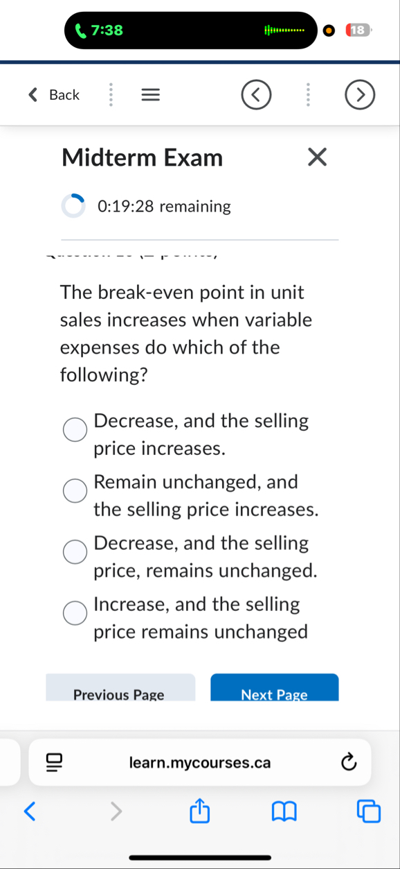 7 : 3 8 | | 1 . . . . . . . . . . Back Midterm