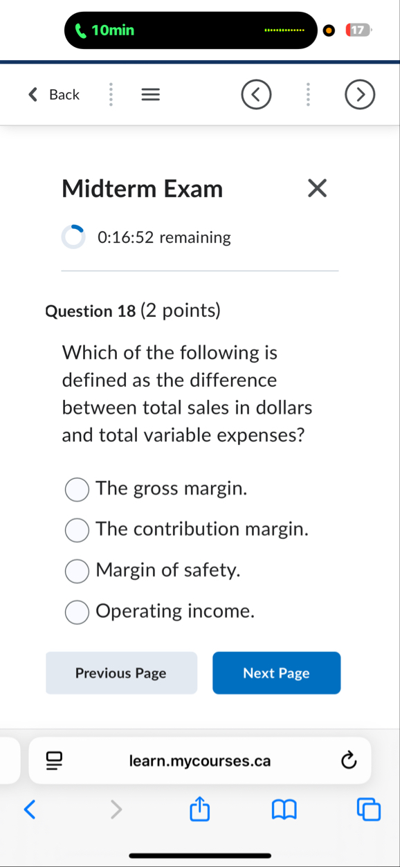 1 0 min . . . . . . . . . . . . . . 1 7 Back