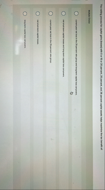 The netting process for capital gains ( posses )