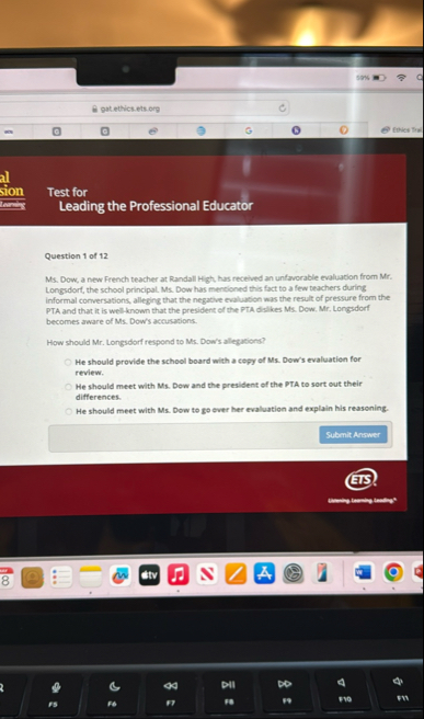 5 0 % gat ethics.ets.org Test for Leading the