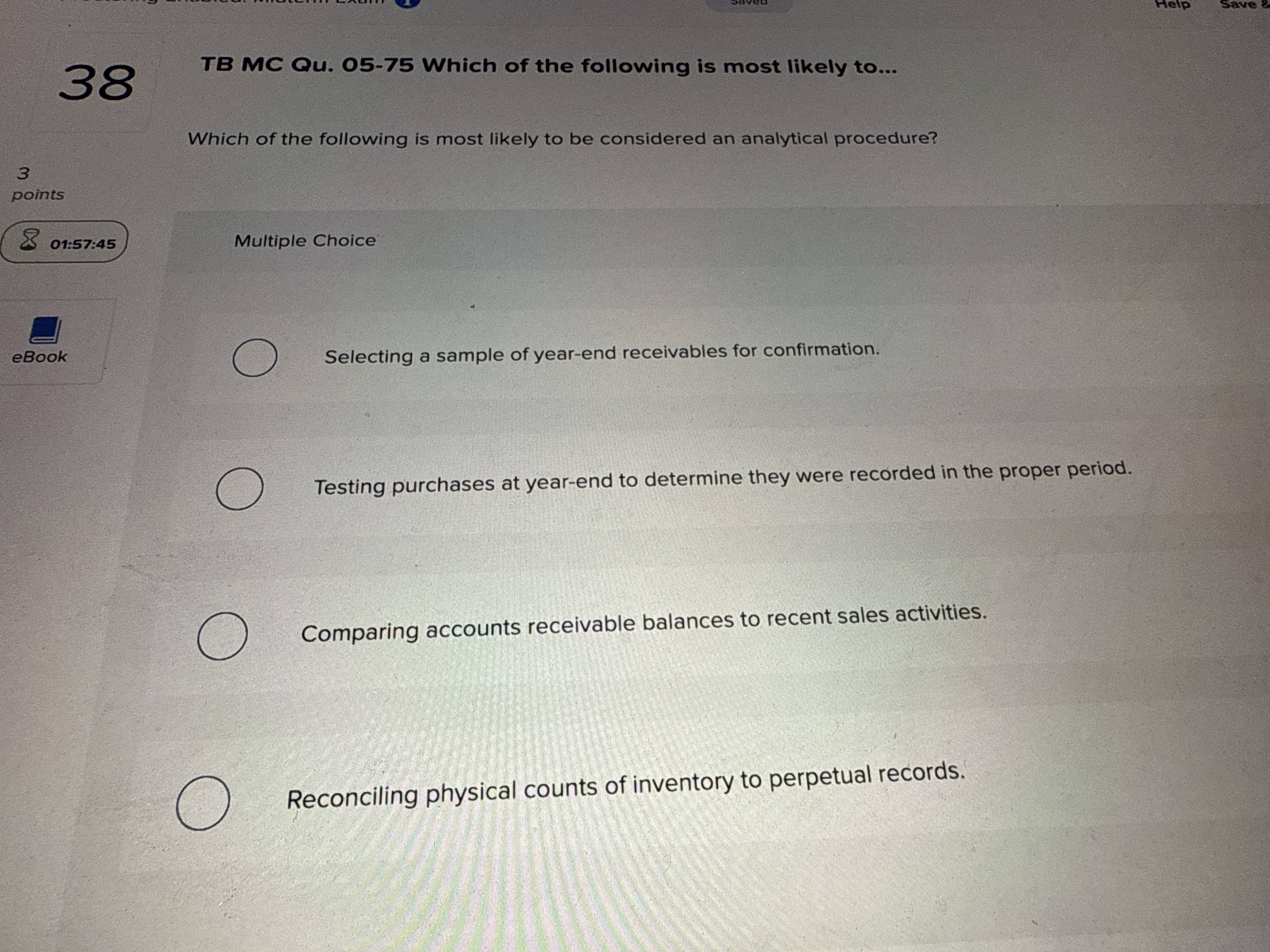 3 8 TB MC Qu . 0 5 - 7 5 Which of the following