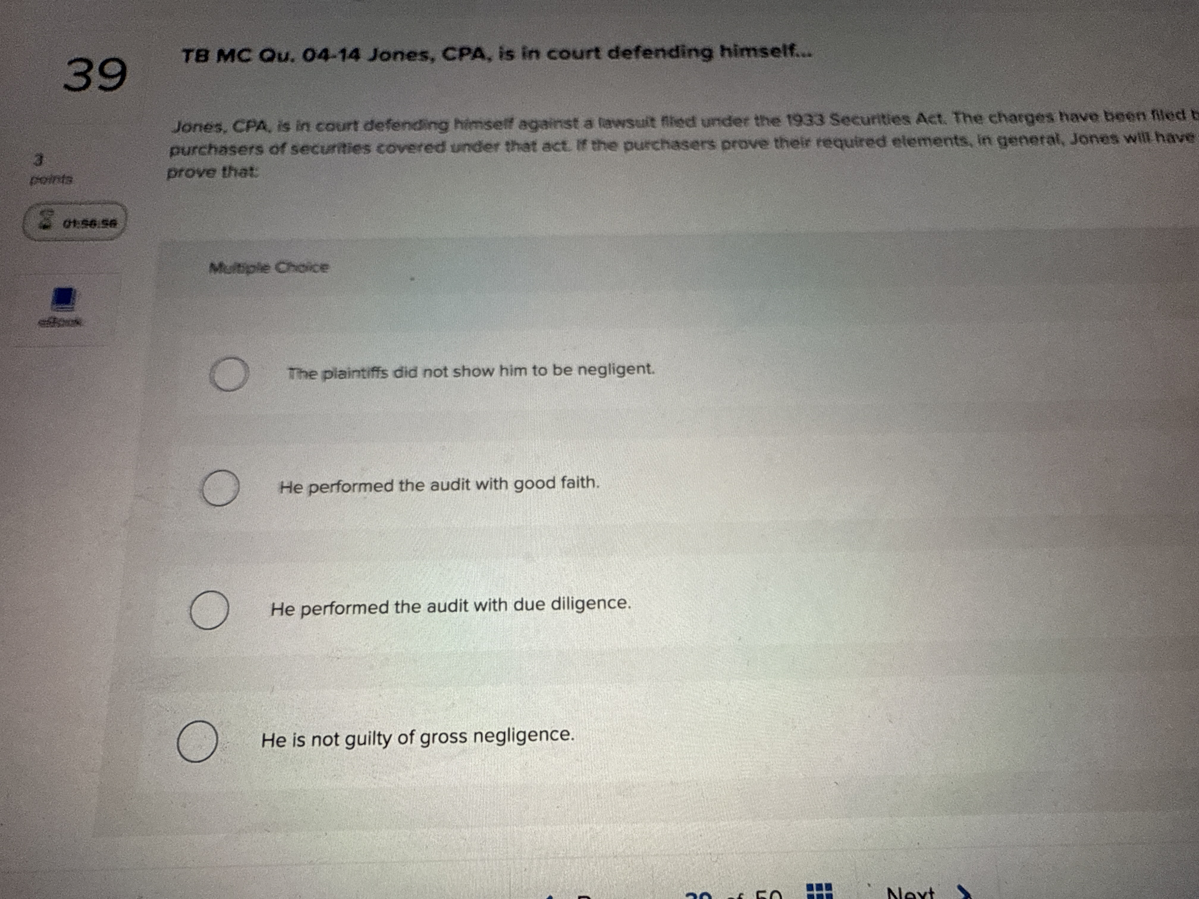 3 9 TB MC Ou . 0 4 - 1 4 Jones, CPA, is in court