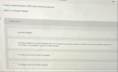Nuley Answer quations bated on IIFRS unless
