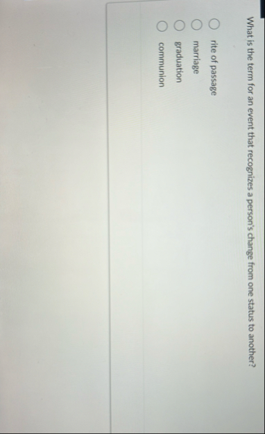 What is the term for an event that recognizes a