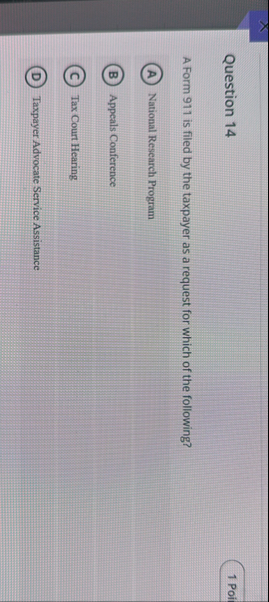 Question 1 4 1 Poil A Form 9 1 1 is filed by the