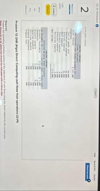 Ch . 1 2 : Homework ( 3 ) Help Same 8 foll