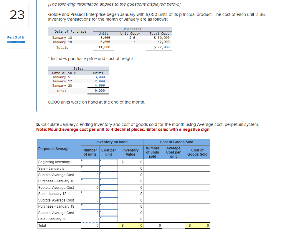 Please help me fill in the table Required