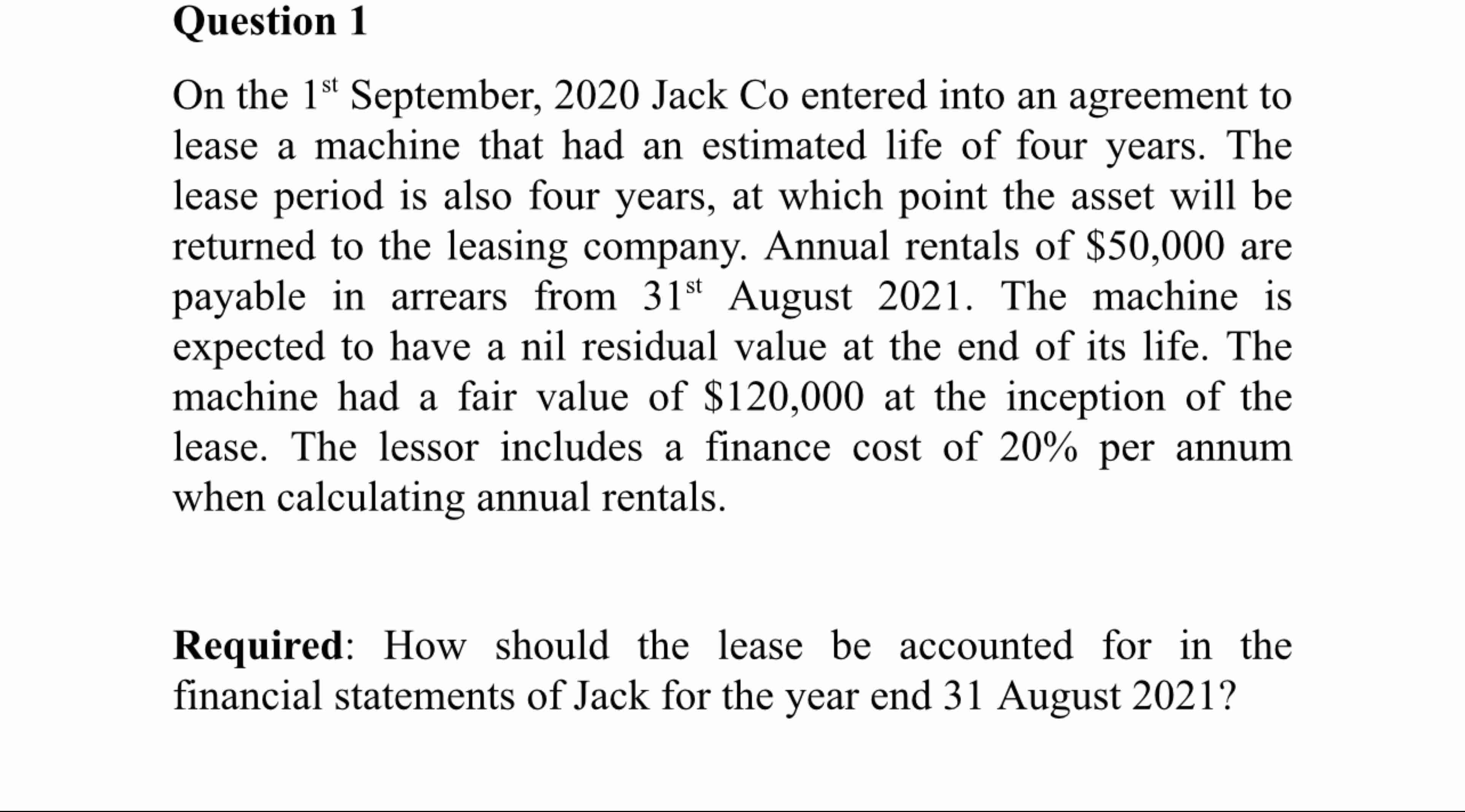 Question 1 On the \ ( 1 ^ { \ text { st } } \ )