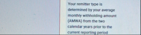 Your remitter type is determined by your average