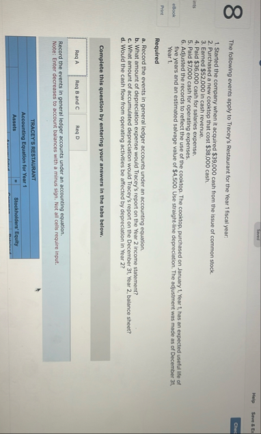 Solved Help Save 8 Ea The following events apply