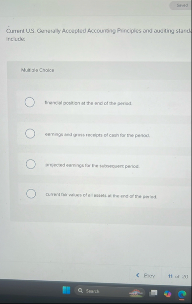 Current U . S . Generally Accepted Accounting