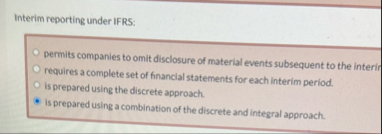 Interim reporting under IFRS: permits companies