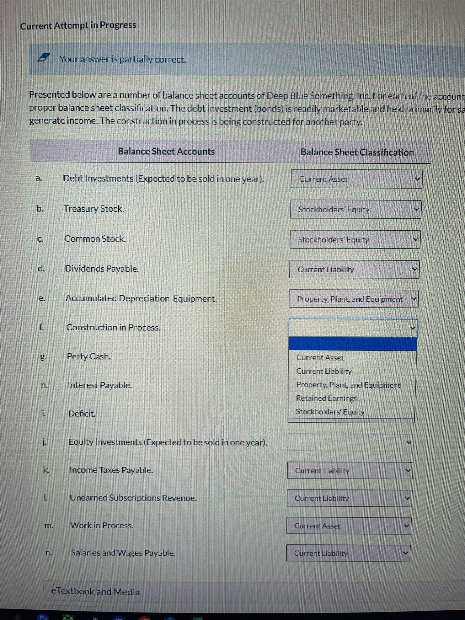 Current Attempt in Progress Your answer is