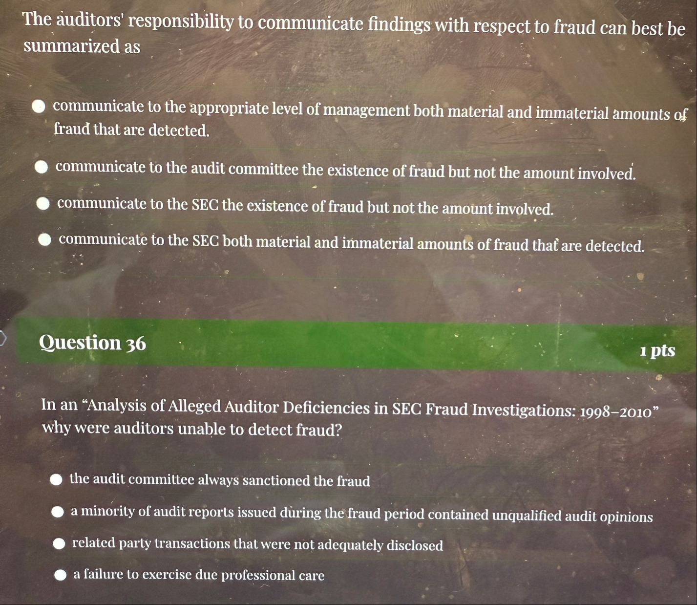 The auditors' responsibility to communicate