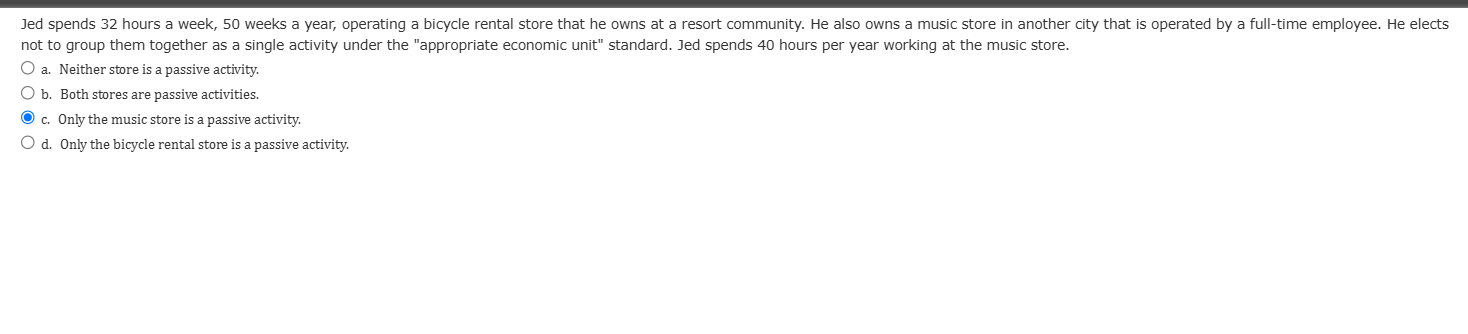 not to group them together as a single activity