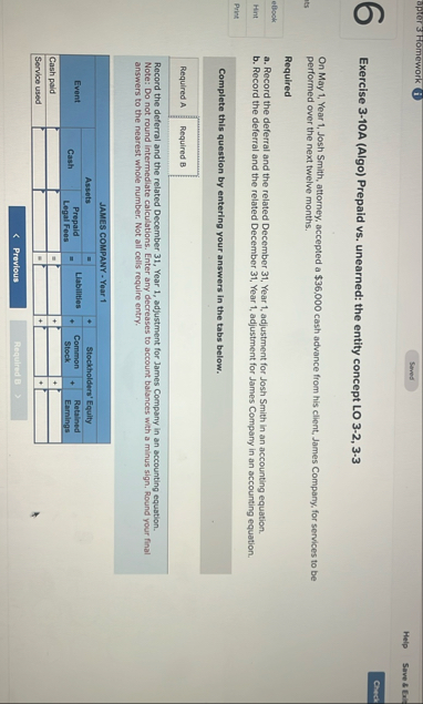 apter 3 Homework ( i ) 6 Exercise 3 - 1 0 A (