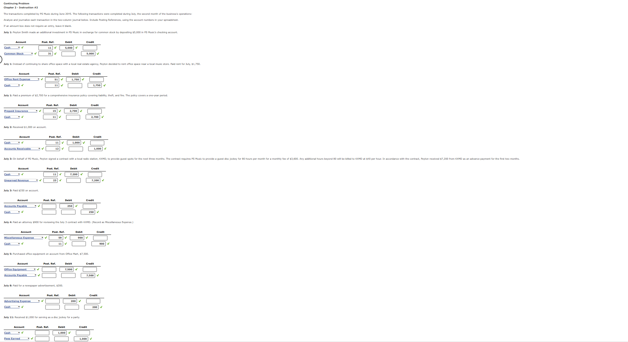 please answer the work and fix anything I got
