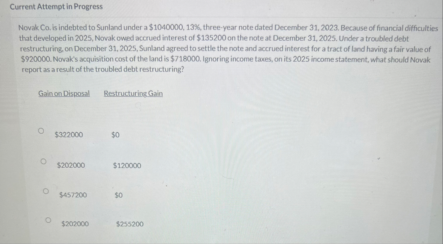 Current Attempt in Progress Novak Co . is