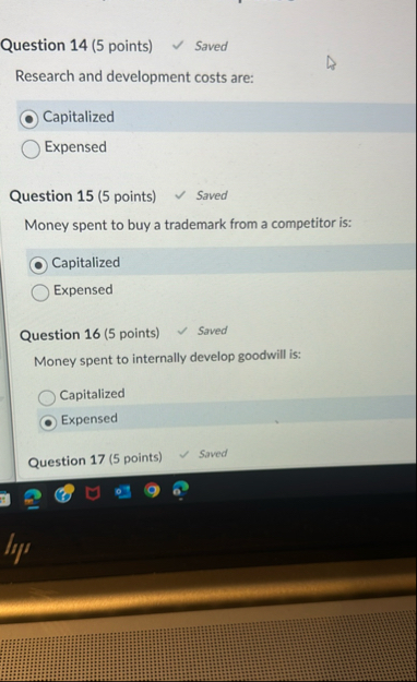 Question 1 4 ( 5 points ) Saved Research and