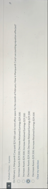 3 Multiple Choice 6 points On February 1 . Mare