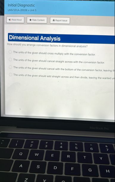 Initial Diagnostic UNV 1 0 1 A - 2 0 0 2 6 > Unit