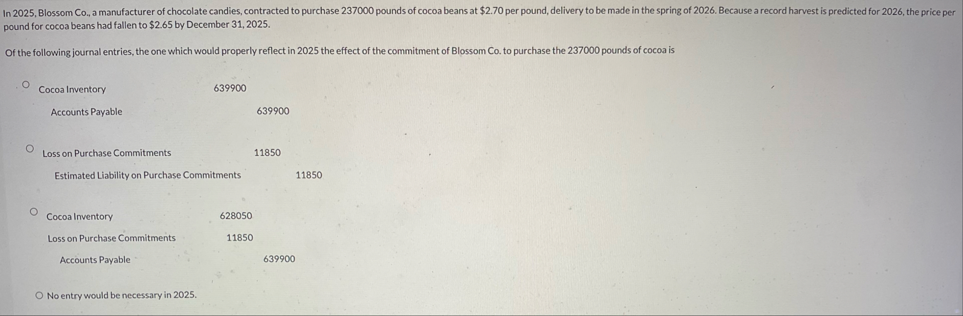 pound for cocoa beans had fallen to $ 2 . 6 5 by